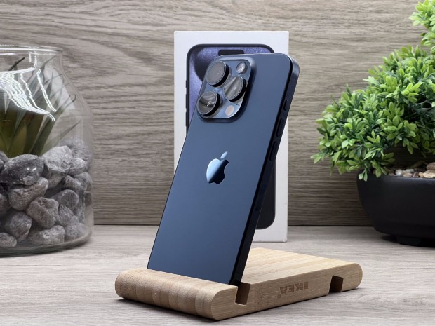 iPhone 15 Pro Blue Titanium 128GB 2 ÉV Garanciával Számlával Aksi