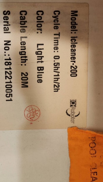 icleaner-200 vz alatti medence porszv 20m kbellel