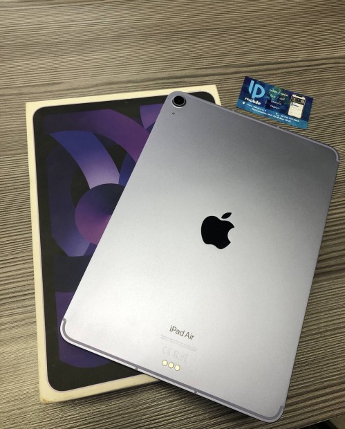 ipad Air (5.Gen), jszer, Lila, 64GB, Cellular, Dobozos, Garancia