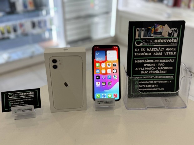 iphone 11 64GB Fggetlen Megkmlt/1-3 Hnap gar./Akku 100%/p3848