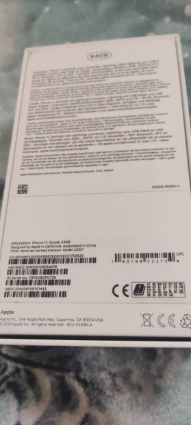 iphone 11 64GB lila megk�m�lten  elad