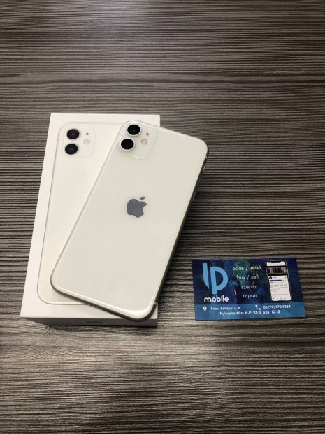 iphone 11, Hasznlt, 64GB, Fehr, Fggetlen, Garancia