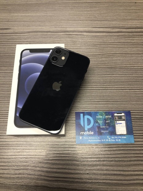 iphone 12 Mini, jszer, 64GB, Fekete, Fggetlen, Garancia