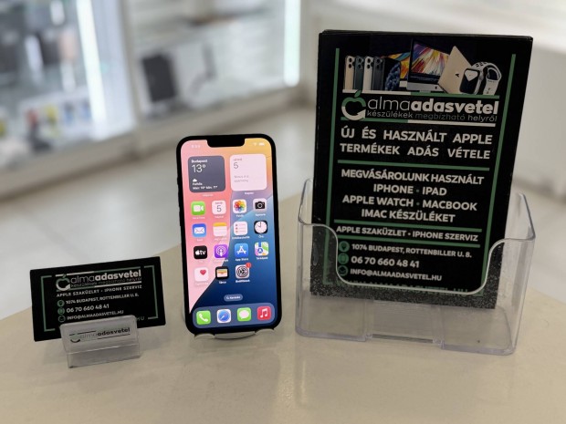 iphone 13 256GB Független Megkímélt/1-3 hónap gar./Akku 85%/p4227