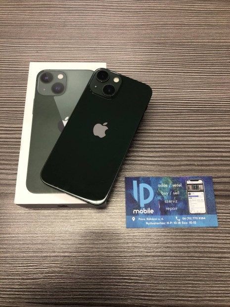 iphone 13 Mini, Megkmlt, 128GB, Zld, Garancia