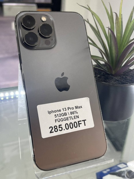 iphone 13 Pro Max 512GB 86%aksi Fggetlen 3 hnapos garancival 