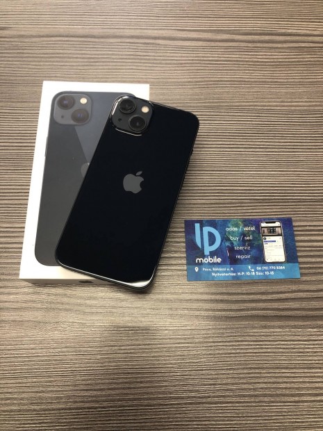 iphone 13, jszer, 128GB, Fggetlen, Midnight, Garancia