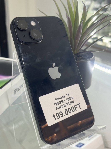 iphone 14 128GB 100%aksi Fggetlen 3 hnap garancia