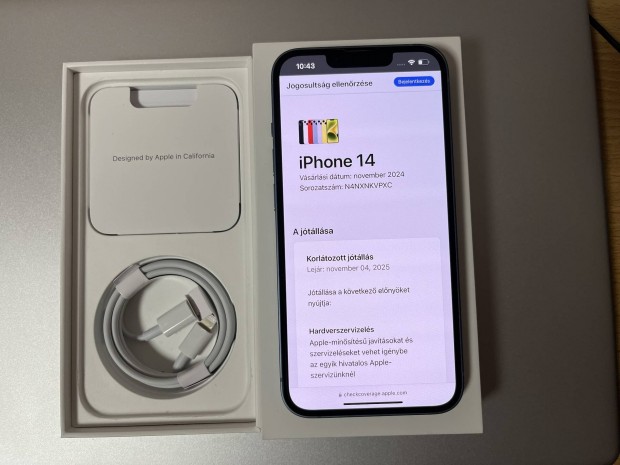 iphone 14 128GB Apple garancia: 2025.11.04.-ig!