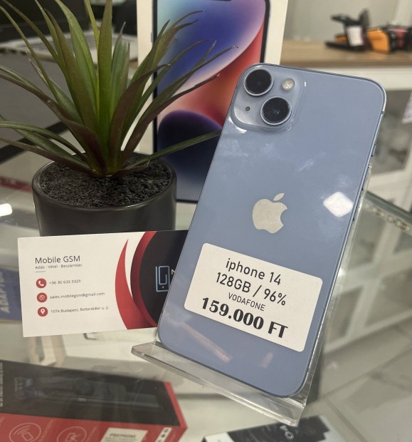 iphone 14 128GB Vodafone Fgg 96% aksi Garancival