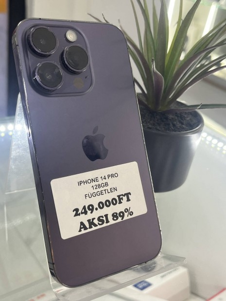 iphone 14 Pro 128GB 89% aksi Krtyafggetlen 3 hnapos garancival