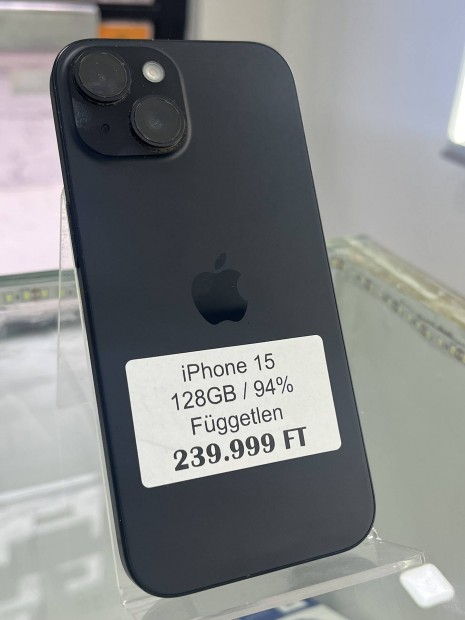 iphone 15 128GB 94% Fggetlen 3 hnap garancival