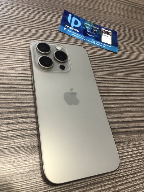 iphone 15 Pro, Újszerű, 256GB, Natural Titanium, Garancia