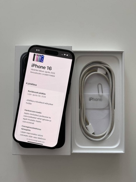 iphone 16 128GB Független! Akku 100%!