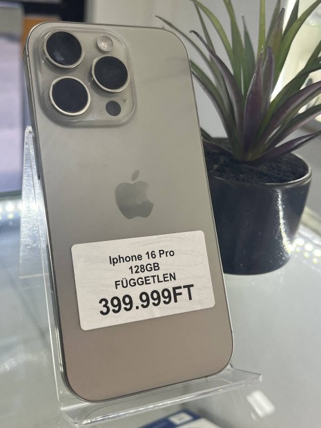 iphone 16 Pro 100% aksi 128GB Fggetlen 3 hnap garancival