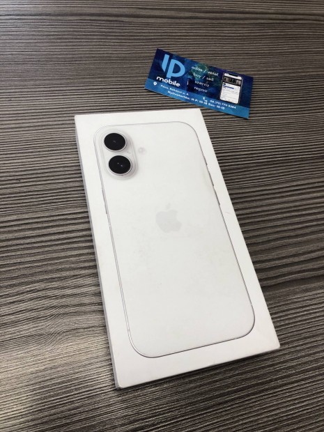 iphone 16, Új-Bontatlan, 256GB, Független, Fehér, Garancia
