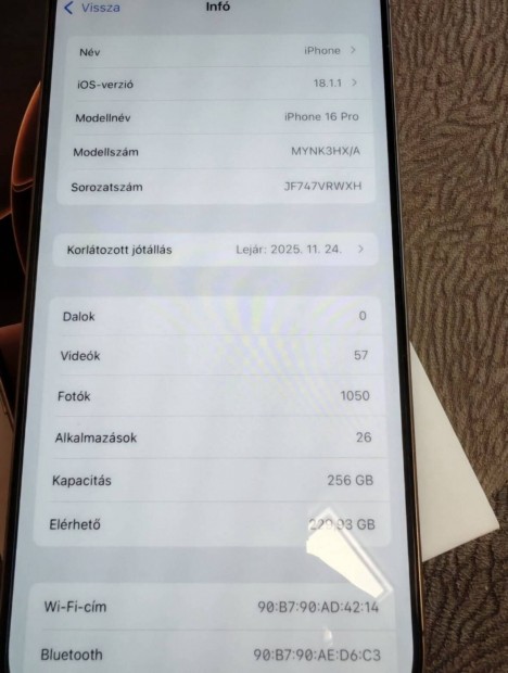 iphone 16 pro (Vodafone 256 Gb)