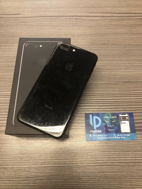 iphone 7 Plus, Jet Black, 128GB, Fggetlen, Garancia