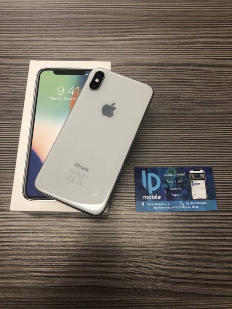 iphone X, Megkmlt, 64GB, Silver, Fggetlen, Garancia