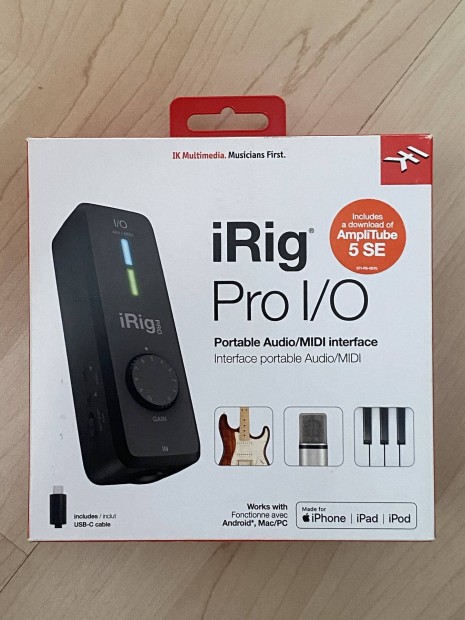 irig Pro I/o hordozhat MIDI interface