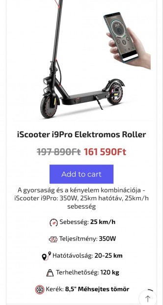 iscooter i9 Pro elektromos roller, csere/beszmts rdekel