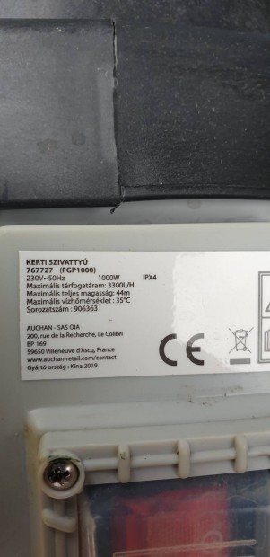 kerti szivattyú 1400w újszerű