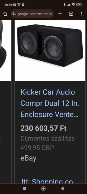 kicker mélyláda