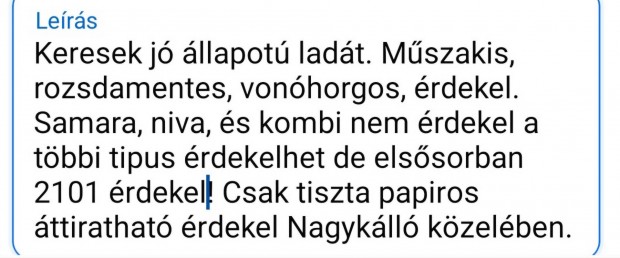 ladt keresek