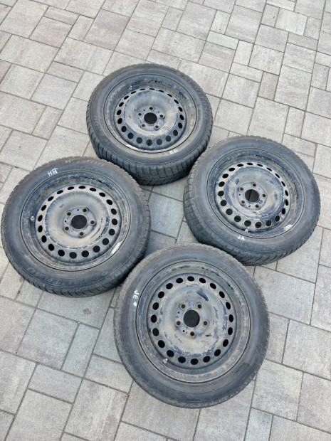 lemez felni szett t�li gumival Tpms szenzorral 205/55R16 5x114.3