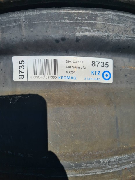 lemezfelni 15" mazda,toyota,hyundai stb