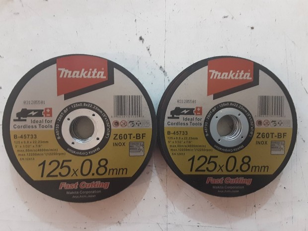makita fém inox vágókorong 0,8 125-ös átmérőjű