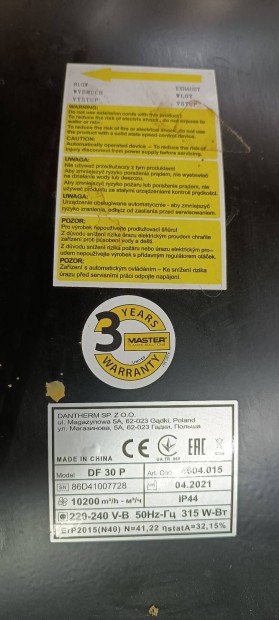 master ipari ventilátor