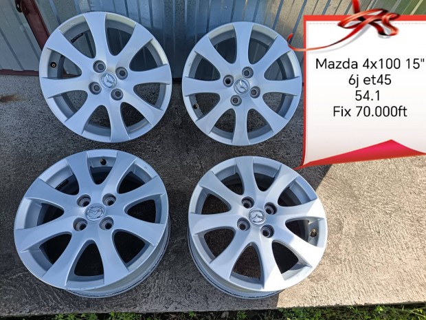 mazda 4x100 15 col alufelni szett