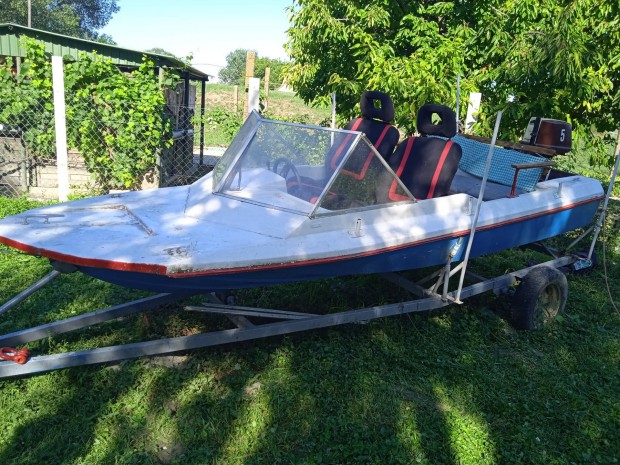 motorcsonak M1 suzuki motor kétütemű távkaros solyakocsival