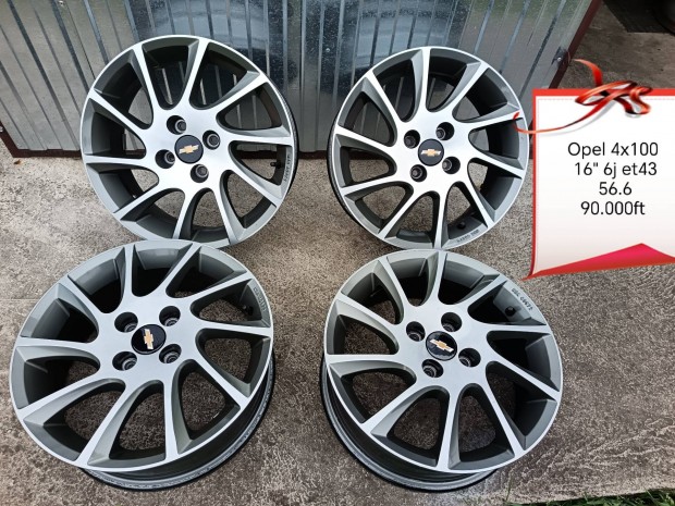 opel 4x100 16 alufelni szett