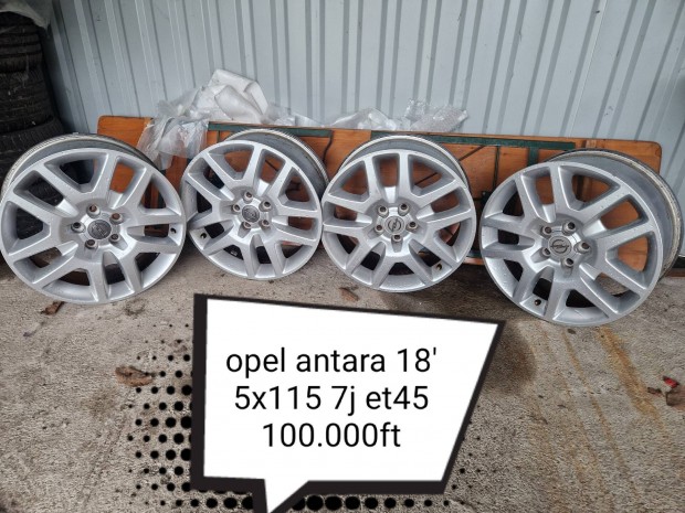 opel antara 5x115 18 col alufelni szett