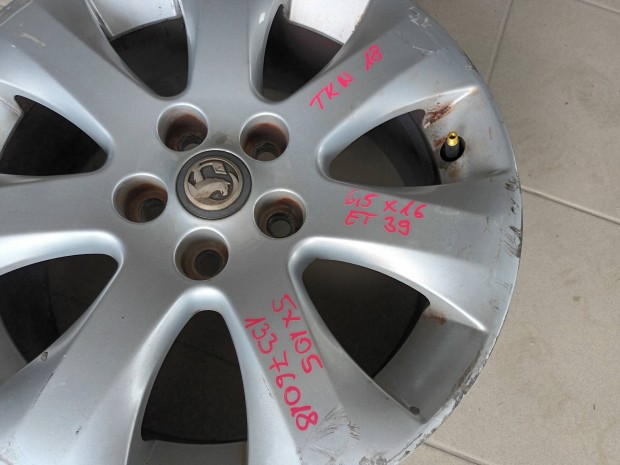 opel gyári 16 os alufelni 1db 5x105 k astra j astra mokka