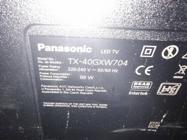 panasonic tx-40gxw704. trtt led tv alkatrsznek