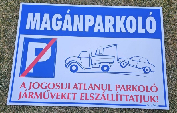 parkolo tabla elado