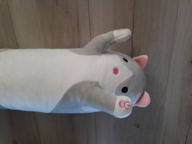 puha plüss cica hengerpárna