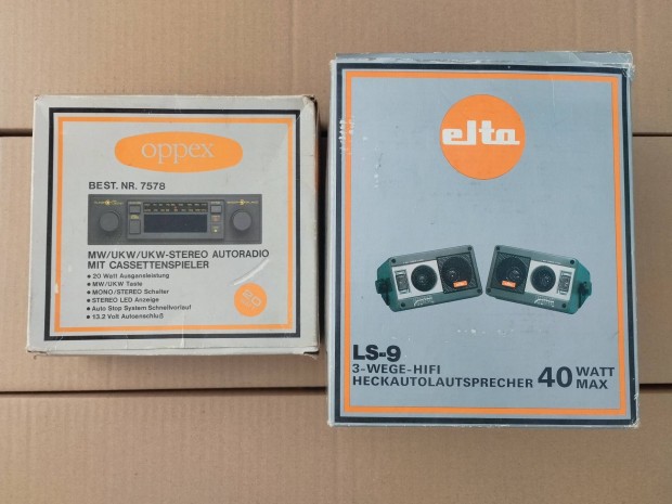 régi retro Rádió és hangfal pár!elta oppex