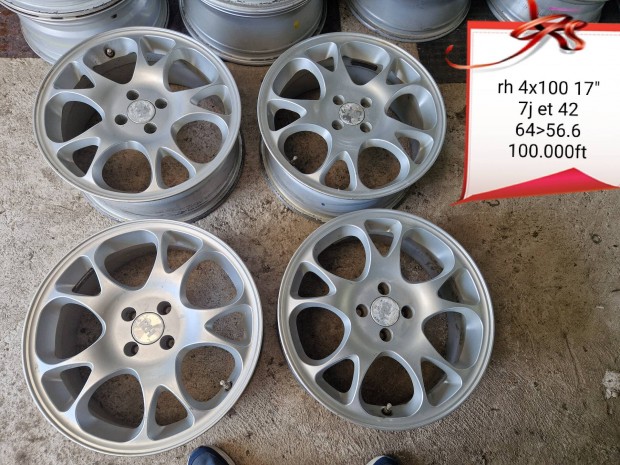 rh 4x100 17 col alufelni szett 