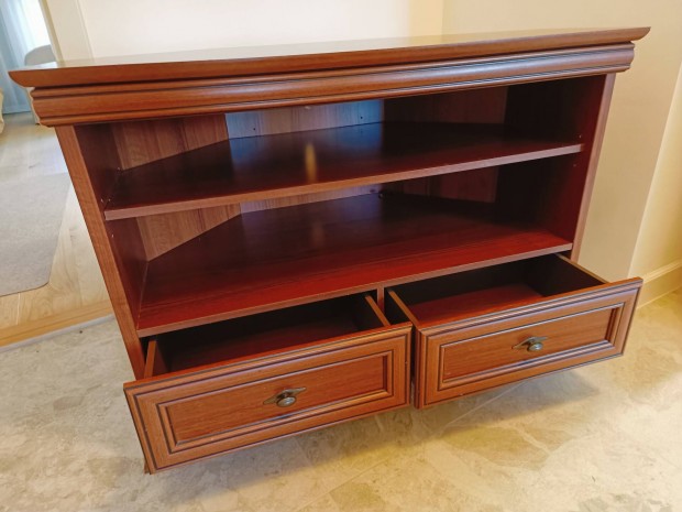 sarokszekrény/ TV állvány vöröses sötétbarna - 75 cm, 105,5 * 60 cm