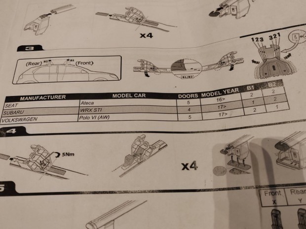 seat ateca, subaru wrx sti, vw polo VI tetcsomagtar