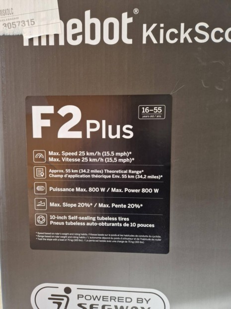 seegway Ninebot F2 plusz elektromos roller