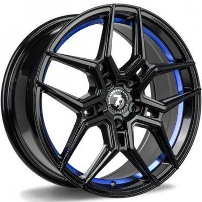 seventy9 SV-B Fényes fekete Kék belső LIP 10X20 5X120 ET40 CB74,1 |