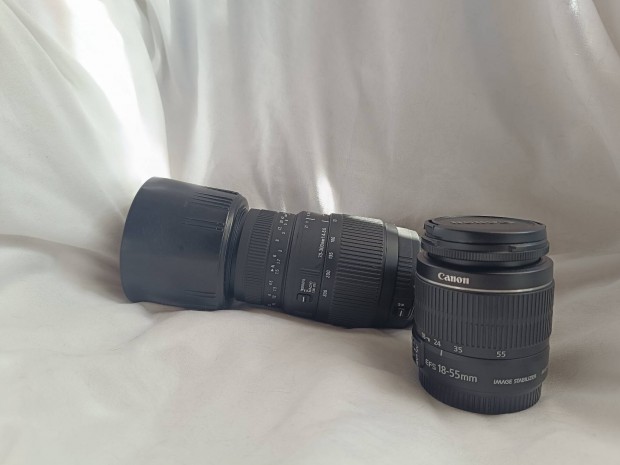 sigma 70-300 mm és canon 18-55mm