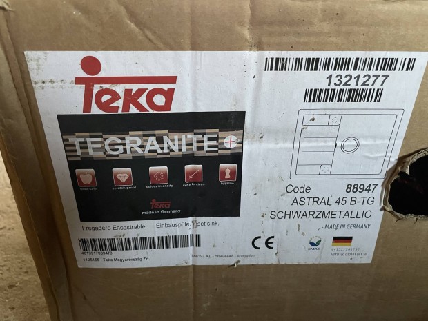 teka astral 45 b-tg fekete grnit mosogat 