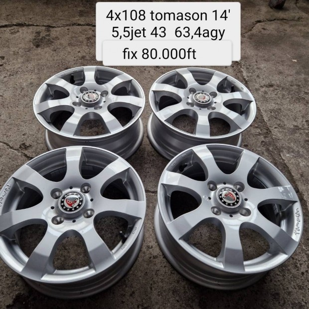 tomason 4x108 ford/mazda 14 col j alufelni szett 