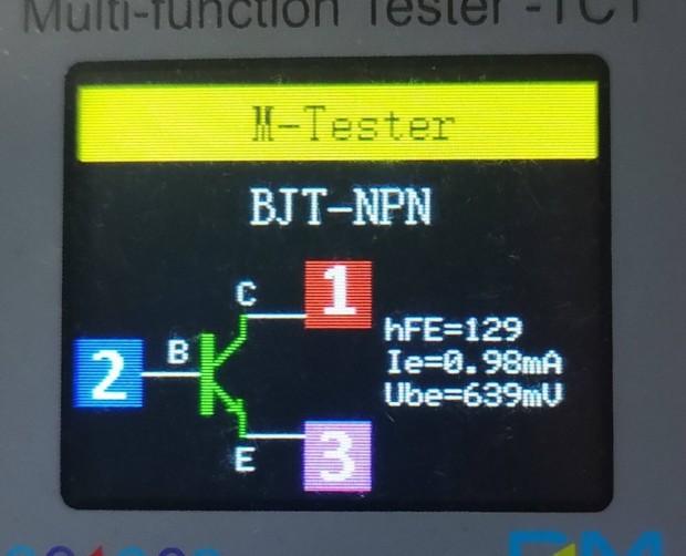 tranzisztor, FET, dida, R, L, C,flvezet, multifunkcis teszter